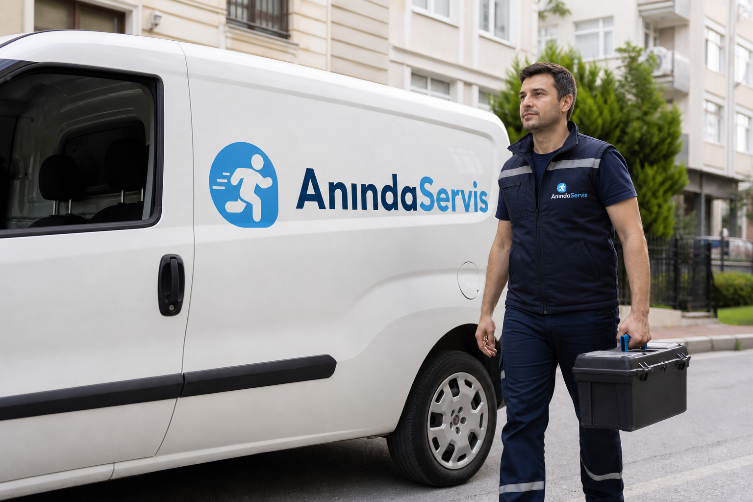 Anında Servis markalı servis aracı - Eskişehir Baxi Kombi Servisi